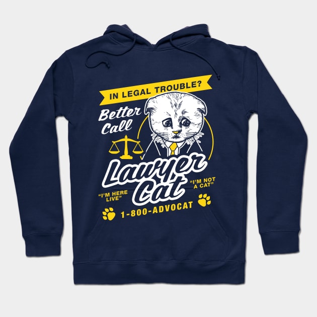 Lawyer Cat I'm Not A Cat Hoodie by dumbshirts